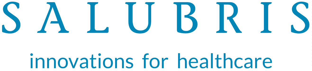 Salubris lettering logo - innovations for healthcare - Identiteit Too Many Words | Infographics & identiteit te Utrecht